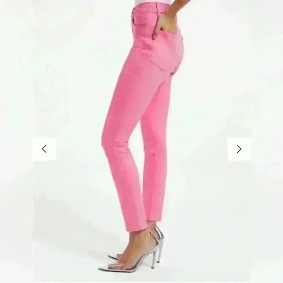 Good American Good Leg Coated Jeans in SORORITY PINK Size 10/30 - Picture 4 of 11